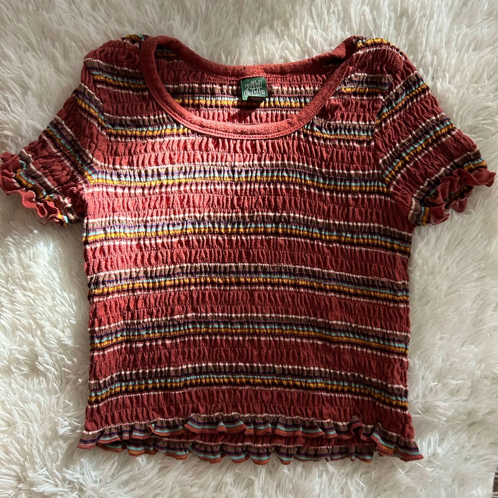 WILD FABLE SMALL STRETCHY STRIPED TSHIRT